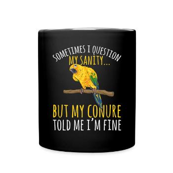 Parakeet, Parrot, Parakeet, Bird - Full Colour Mug - black - Front