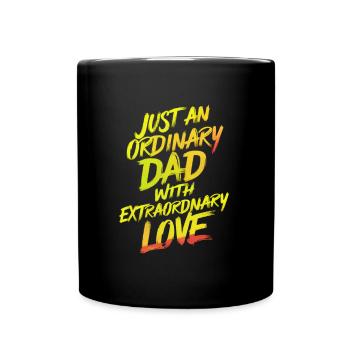 Papa ordinaire, amour extraordinaire - Mug uni - noir - Devant
