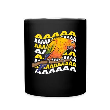 Parakeet, Parrot, Parakeet, Bird - Full Colour Mug - black - Front