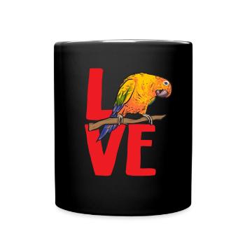 Parakeet, Parrot, Parakeet, Bird - Full Colour Mug - black - Front