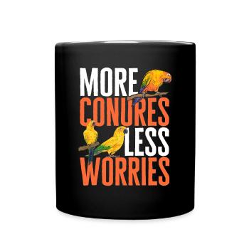 Parakeet, Parrot, Parakeet, Bird - Full Colour Mug - black - Front
