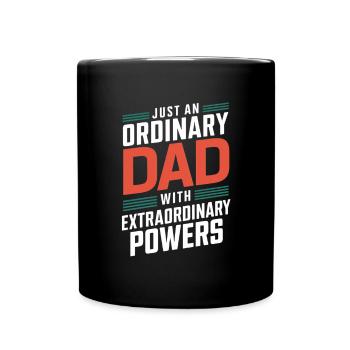 Ordinary dad with extraordinary powers - Full Colour Mug - black - Front