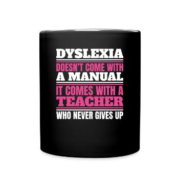 La dyslexie ne s’accompagne pas d’une apraxie manuelle - Mug uni - noir - Devant