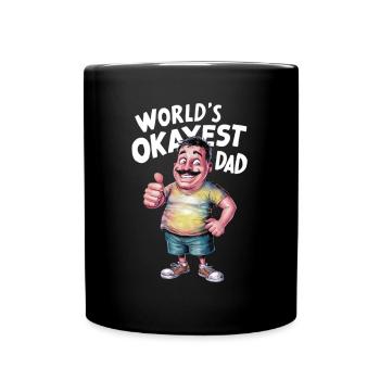 Weltbester Okayester Papa - Tasse einfarbig - Schwarz - Vorne