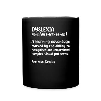 Dyslexie Définition du nom Dyslexie Apraxie - Mug uni - noir - Devant