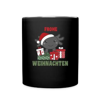 Joyeux Noël Axolotls Réveillon de Noël Axolotls - Mug uni - noir - Devant
