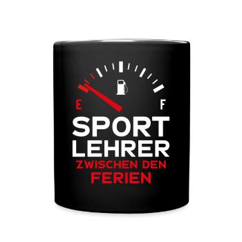 LUSTIG SPORTLEHRER FERIEN SCHULE LEHRER - Tasse einfarbig - Schwarz - Vorne