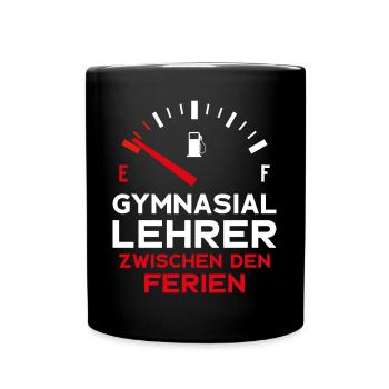LUSTIG GYMNASIALLEHRER FERIEN GYMNASIUM LEHRER - Tasse einfarbig - Schwarz - Vorne