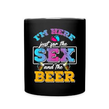 I'm just here for the beer - Full Colour Mug - black - Front