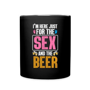 I'm just here for the beer - Full Colour Mug - black - Front