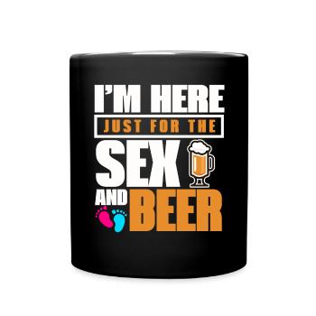 I'm just here for the beer - Full Colour Mug - black - Front