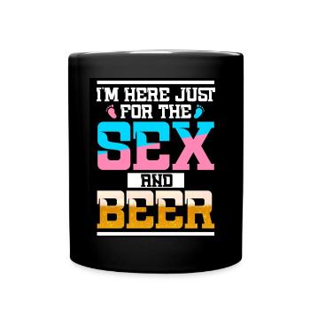 I'm just here for the beer - Full Colour Mug - black - Front