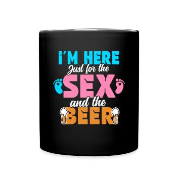 I'm just here for the beer - Full Colour Mug - black - Front