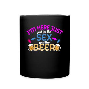 I'm just here for the beer - Full Colour Mug - black - Front