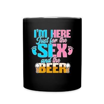 I'm just here for the beer - Full Colour Mug - black - Front