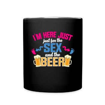 I'm just here for the beer - Full Colour Mug - black - Front