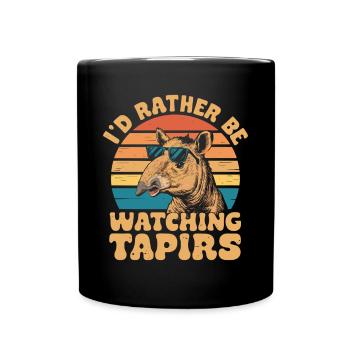 Witziger Tapir Spruch - Tasse einfarbig - Schwarz - Vorne