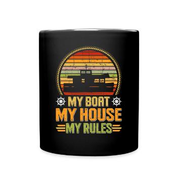 Funny Houseboat Saying - Full Colour Mug - black - Front