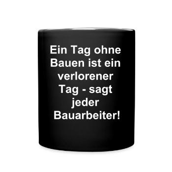 Construction Worker Humor Gift - Full Colour Mug - black - Front