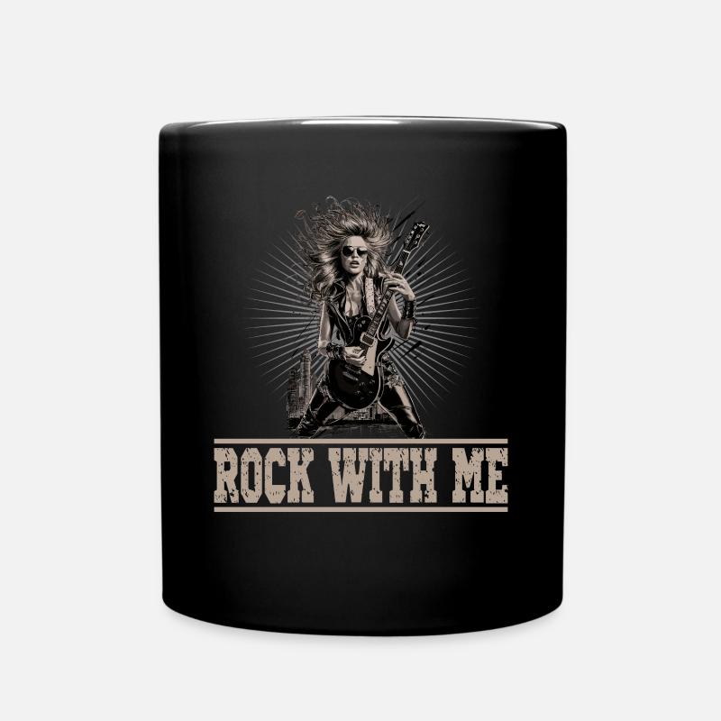 Rockin' And Rollin' With My Guitar Solos - Tasse einfarbig - Schwarz
