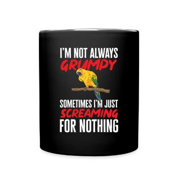 Parakeet, Parrot, Parakeet, Bird - Full Colour Mug - black - Front
