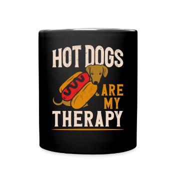 Hot Dog Les hot-dogs adultes sont mes - Mug uni - noir - Devant