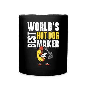 Hot Dog Adulte Le meilleur hot-dog du monde - Mug uni - noir - Devant