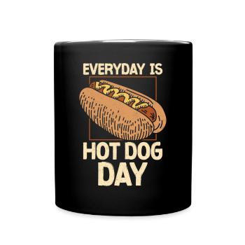 Hot Dog Adult Every Day Is Hot Dog - Full Colour Mug - black - Front