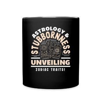 Astrologie et entêtement : dévoiler les traits du zodiaque - Mug uni - noir - Devant