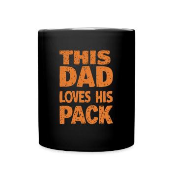 This Dad Loves His Pack - Full Colour Mug - black - Front