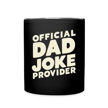 Offizieller Vater Witzelieferant - Tasse einfarbig - Schwarz - Vorne
