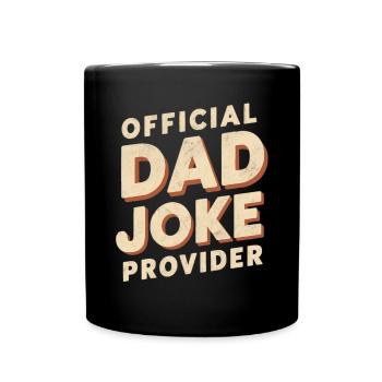 Official Dad Joke Provider - Full Colour Mug - black - Front