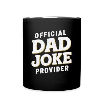 Offizieller Dad Joke Provider - Tasse einfarbig - Schwarz - Vorne