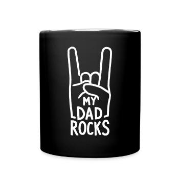 Mon père est le meilleur signe de la main - Mug uni - noir - Devant