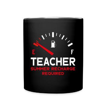 DRÔLE DE PROFESSEUR VACANCES D’ÉTÉ PROFESSEUR REQUIS PROFESSEUR - Mug uni - noir - Devant