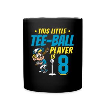 Tee-ball player Party 8th Birthday Tee-ball player - Full Colour Mug - black - Front
