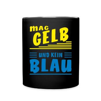 LIKES YELLOW AND NOT BLUE - Full Colour Mug - black - Front