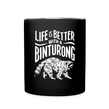 Binturong Bearcat Geschenk - Tasse einfarbig - Schwarz - Vorne