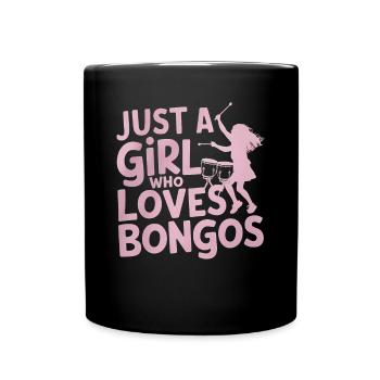 Bongo Musik Geschenk - Tasse einfarbig - Schwarz - Vorne