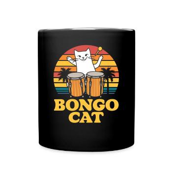 Bongo Musik Geschenk - Tasse einfarbig - Schwarz - Vorne