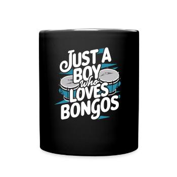 Bongo Musik Geschenk - Tasse einfarbig - Schwarz - Vorne