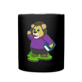 Livre Lion - Mug uni - noir - Devant