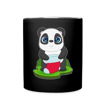Chaussette de Noël Panda - Mug uni - noir - Devant