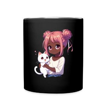 Anime Afro-américain Afro Anime Merch Stuff - Mug uni - noir - Devant