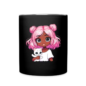 Anime Afro-américain Afro Anime Merch Stuff - Mug uni - noir - Devant