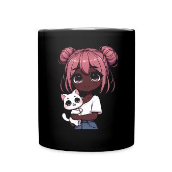 Anime Afro-américain Afro Anime Merch Stuff - Mug uni - noir - Devant