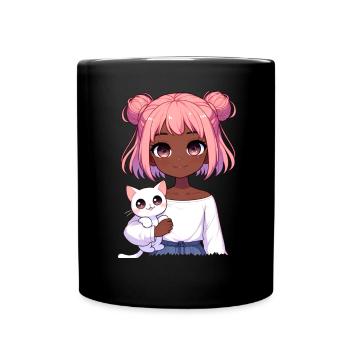Anime Afro-américain Afro Anime Merch Stuff - Mug uni - noir - Devant