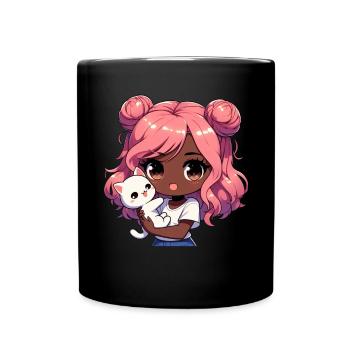 Anime Afro-américain Afro Anime Merch Stuff - Mug uni - noir - Devant