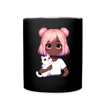 Anime Afro-américain Afro Anime Merch Stuff - Mug uni - noir - Devant