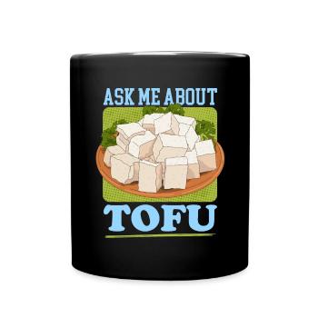 Tofu Bean Cheese Bean Curd Vegan Gift - Mug uni - noir - Devant